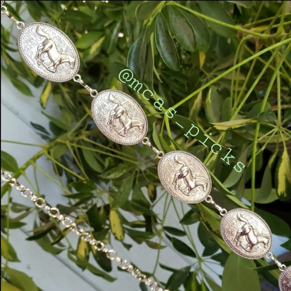 Concho Horse Belt Western Belt Cowgirl Belt Rodeo Belt Cinto Vaquero Rodeo Belt - Picture 3 of 15